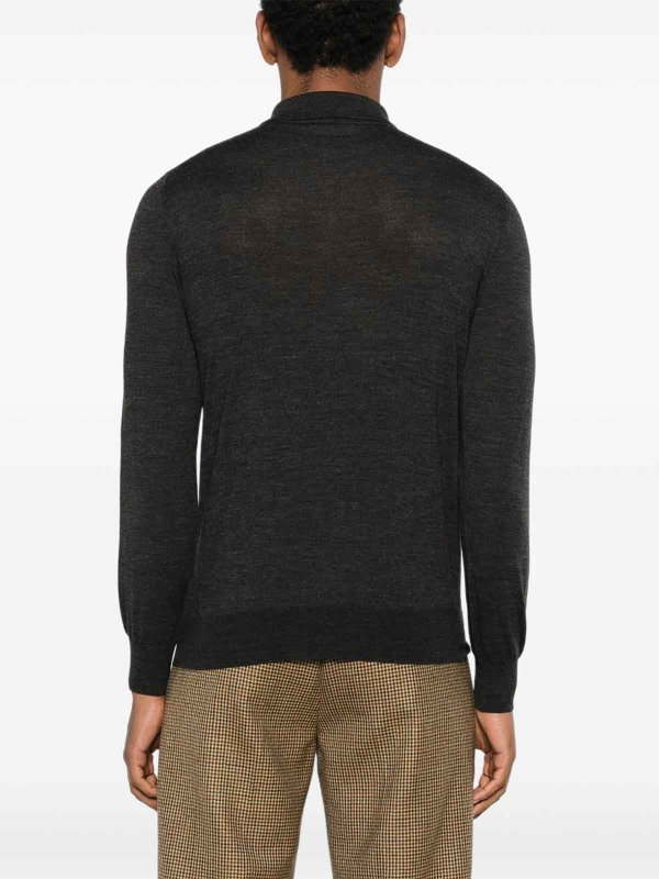 Kangra Cashmere buy online Long Sleeve Wool Polo Shirt