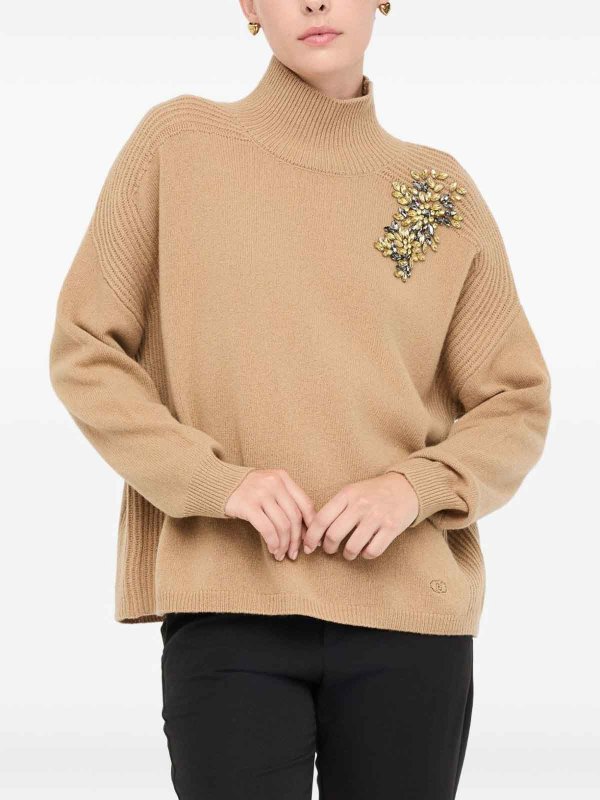 Pull Col Rond - Beige shop online: Liu Jo