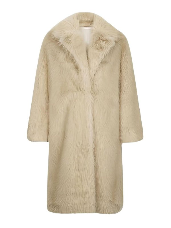 Liu Jo: Pellicce e montoni - Cappotto beige