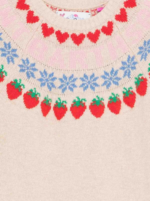 MC2 SAINT BARTH: Strickpullover mit Rundhalsausschnitt online - Rundhalspullover - Beige