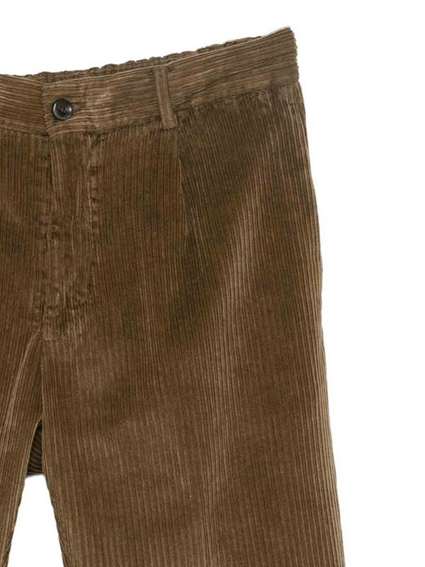 The Best Shops MICHAEL COAL: casual trousers - Brown Corduroy Trousers