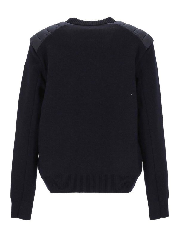MONCLER: crew necks online - Navy Blue Crew Neck Sweater