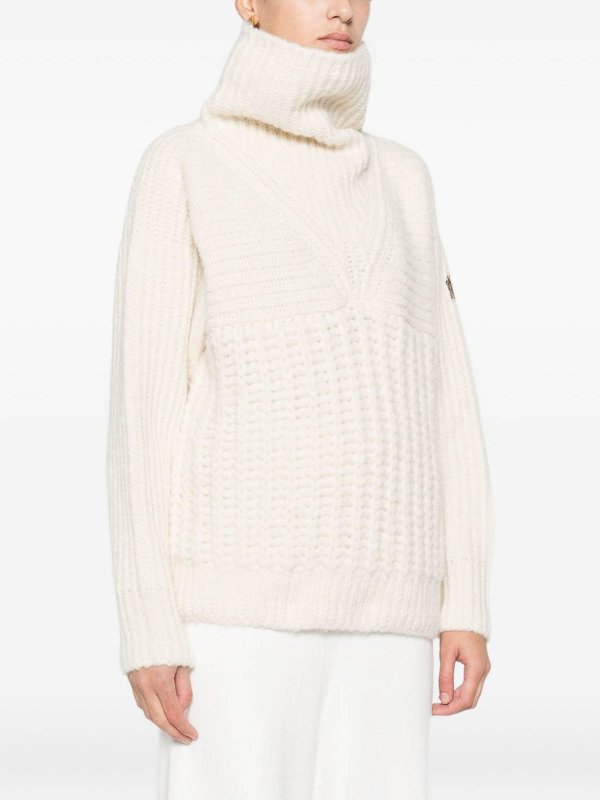 The Best Shops MONCLER: Pull col rond - Pull Col Rond - Beige
