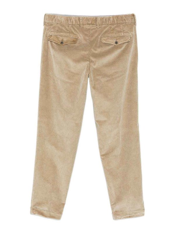 Myths: casual trousers online - Beige Velvet Trousers