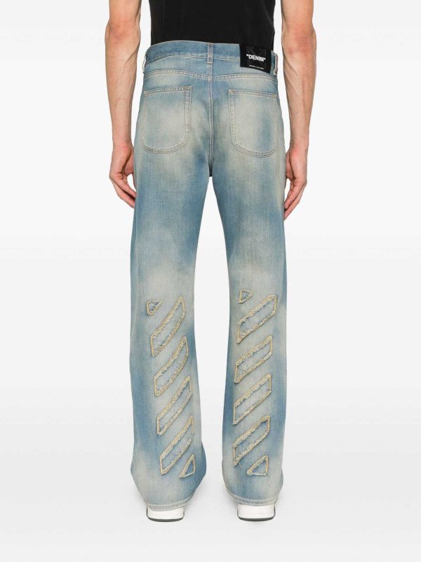 Straight Leg Jeans - Blau shop online: OFF-WHITE