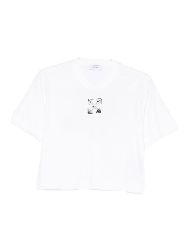 OFF-WHITE: t-shirts - Logo Short-Sleeve T-Shirt