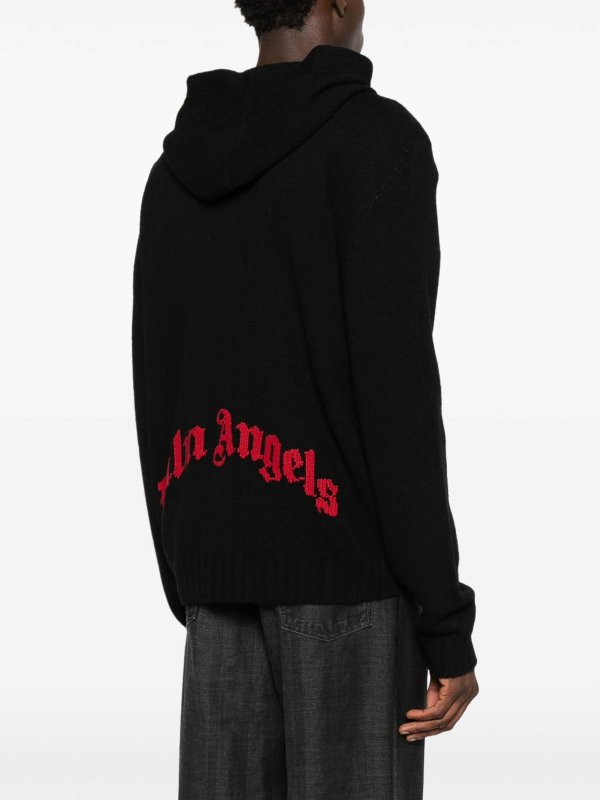 The Best Shops Palm Angels: Sweatshirts & Sweaters - Black Classic Hooded