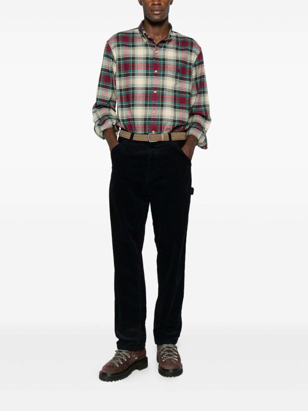 POLO RALPH LAUREN buy online Plaid Cotton Shirt In Red Green And Beige
