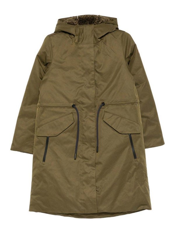Save The Duck: parkas - Green Long Parka