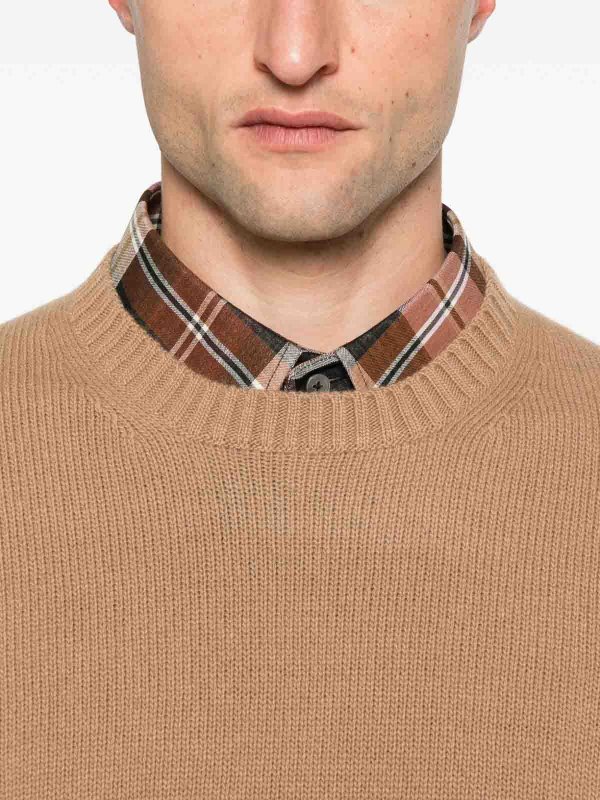 Camel Crewneck Sweater shop online: SEVEN GAUGE
