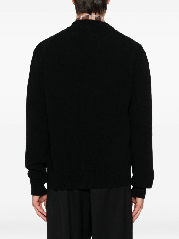 SEVEN GAUGE: cardigans online - Black Cardigan In Pure Wool