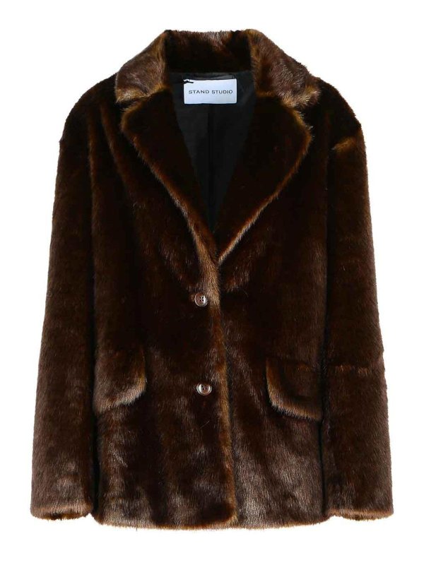 STAND STUDIO: Fur & Shearling Coats - Faux Fur