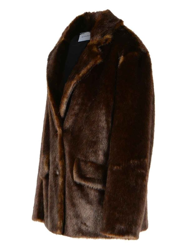 The Best Shops STAND STUDIO: Fur & Shearling Coats - Faux Fur