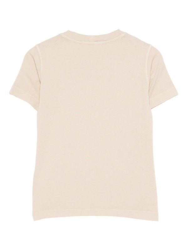 The Best Shops STONE ISLAND: t-shirts - Sand Beige Logo T-Shirt