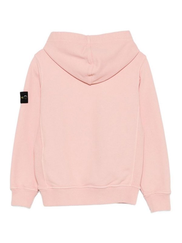 STONE ISLAND: Sweatshirts & Sweaters online - Pink Cotton Hoodie