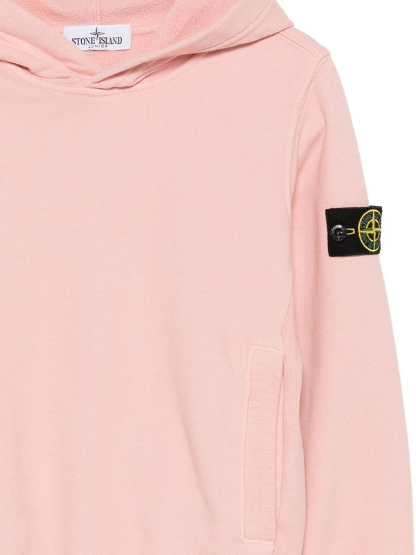 The Best Shops STONE ISLAND: Sweatshirts & Sweaters - Pink Cotton Hoodie
