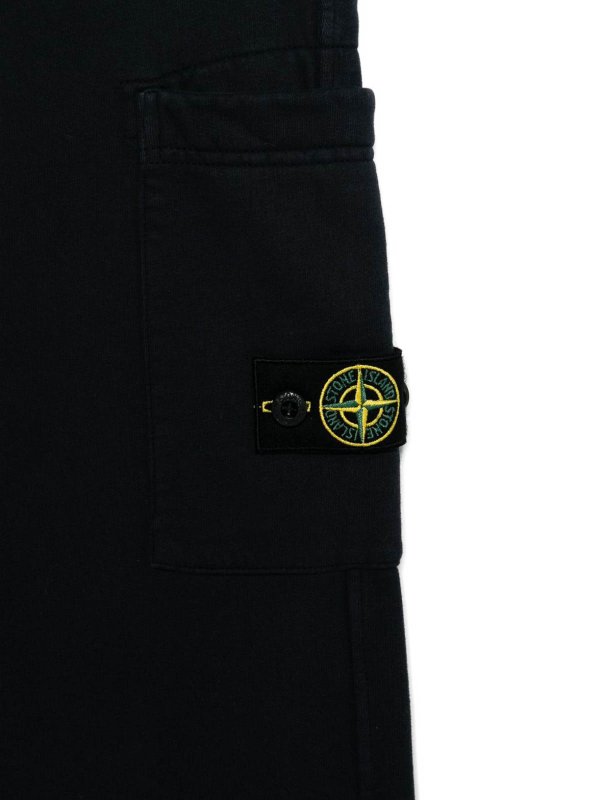 STONE ISLAND: tracksuit bottoms online - Navy Blue Logo Track Pants