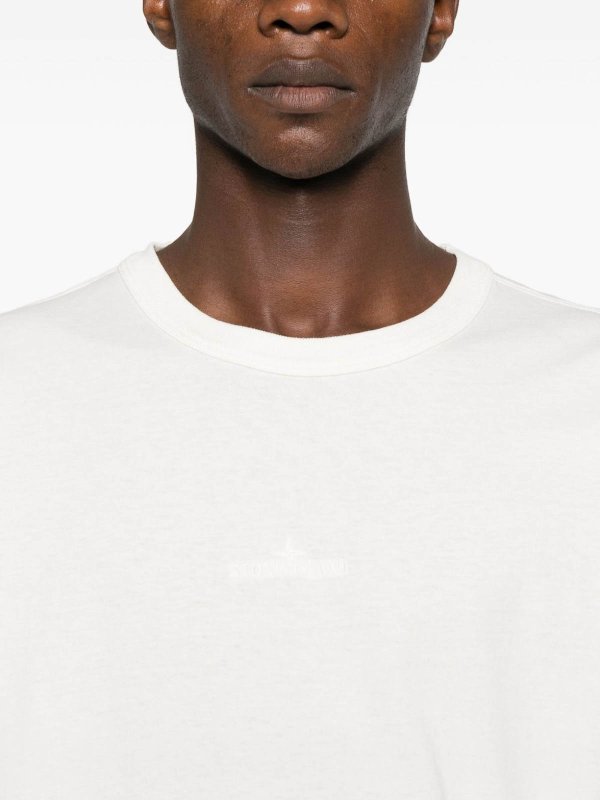 The Best Shops STONE ISLAND: T-shirts - T-Shirt - Blanc