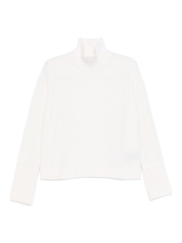 TABARONI CASHMERE: maglia collo rotondo - Maglione bianco a maniche lunghe