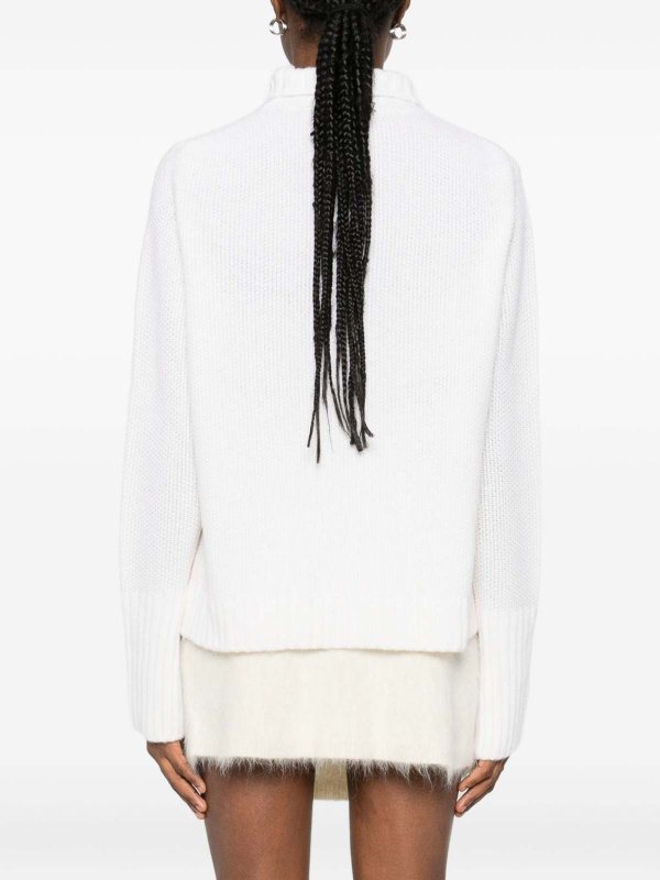 The Best Shops TABARONI CASHMERE: maglia collo rotondo - Maglione bianco a maniche lunghe