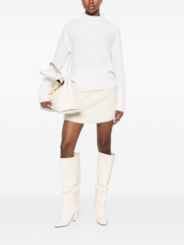 Maglione bianco a maniche lunghe shop online: TABARONI CASHMERE