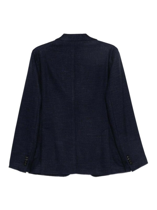 TAGLIATORE: blazers online - Navy Blue Blazer In Virgin Wool