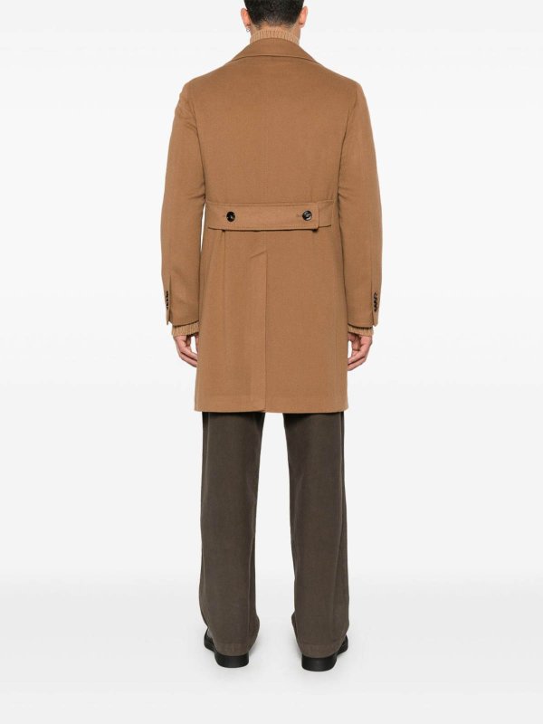 Long Coat In Virgin Wool And Cashmere Blend shop online: TAGLIATORE