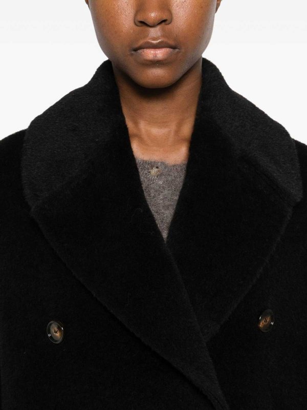 Black Double-Breasted  Coat shop online: TAGLIATORE