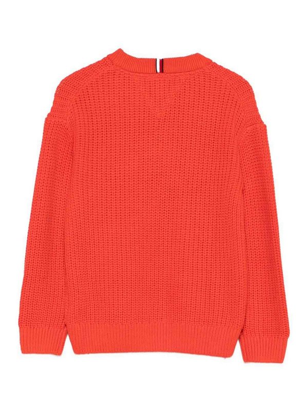 The Best Shops TOMMY HILFIGER: Pull col rond - Pull Col Rond - Rouge Clair