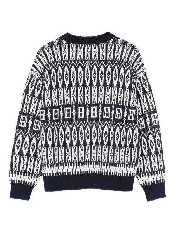 The Best Shops TOMMY HILFIGER: Pull col rond - Pull Col Rond - Bleu