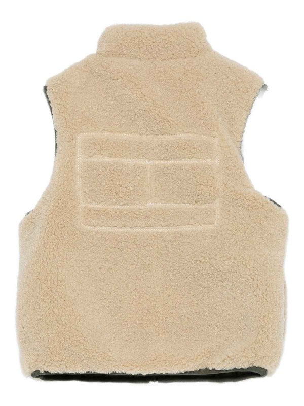TOMMY HILFIGER: maglieria gilet online - Gilet in pile senza maniche reversibile