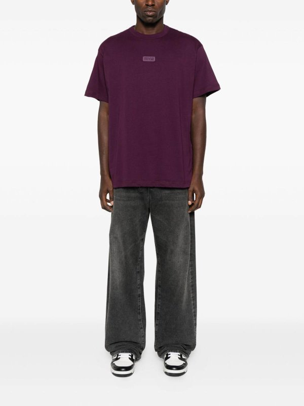 VERSACE JEANS: Tシャツ online - Tシャツ - ダークレッド