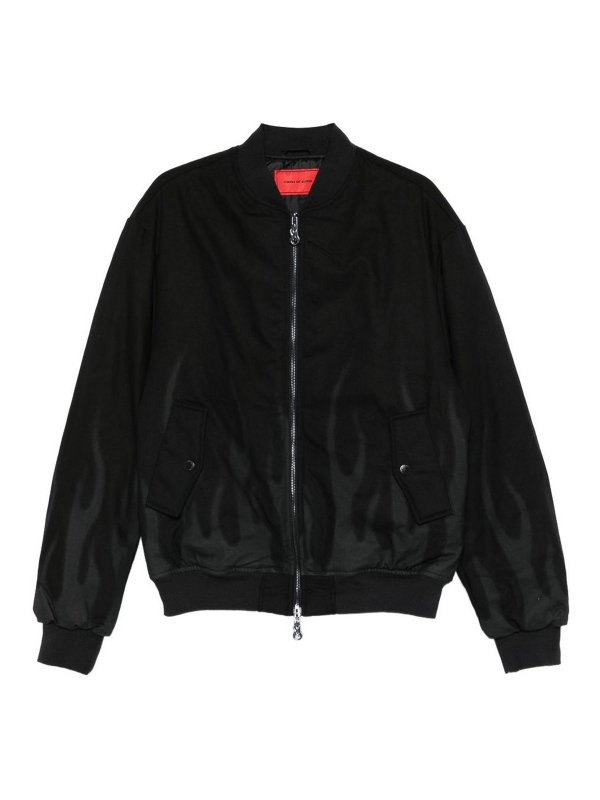 VISION OF SUPER: bombers - Black Zip-Up Bomber Jacket