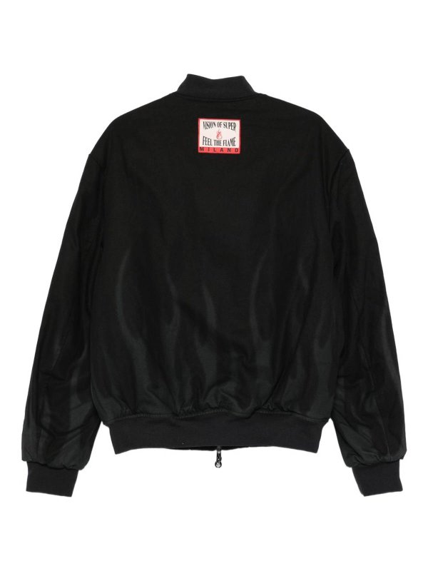 The Best Shops VISION OF SUPER: bombers - Black Zip-Up Bomber Jacket