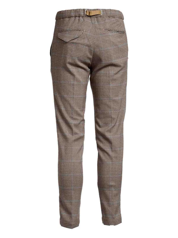 The Best Shops WHITE SAND: pantaloni casual - Pantaloni in tweed con cintura elasticizzata