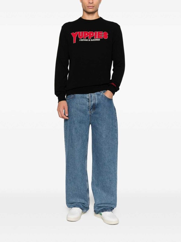 MC2 SAINT BARTH: crew necks online - Black Sweater Heron Light