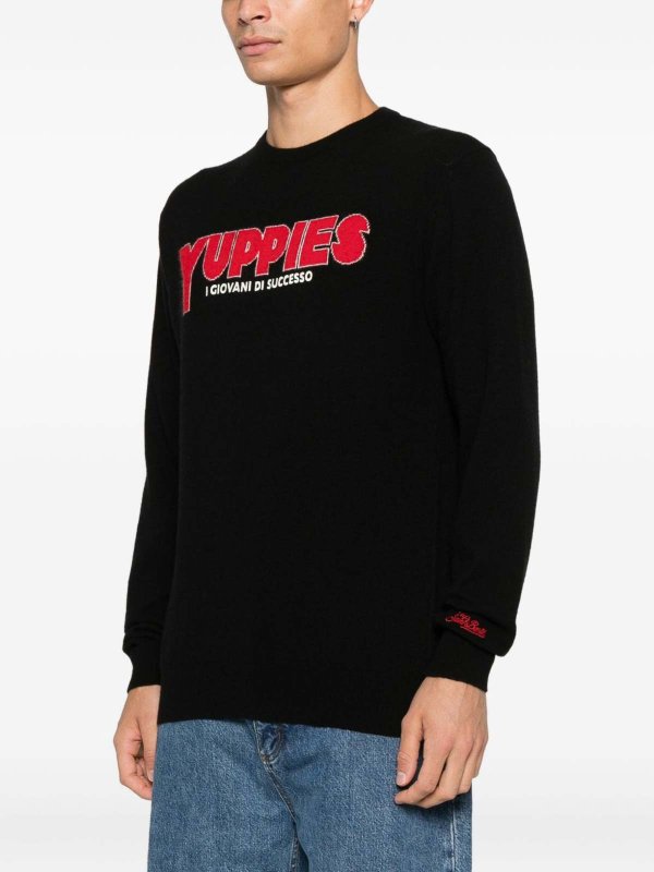 The Best Shops MC2 SAINT BARTH: crew necks - Black Sweater Heron Light