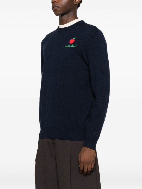 The Best Shops MC2 SAINT BARTH: Strickpullover mit Rundhalsausschnitt - Rundhalspullover - Blau