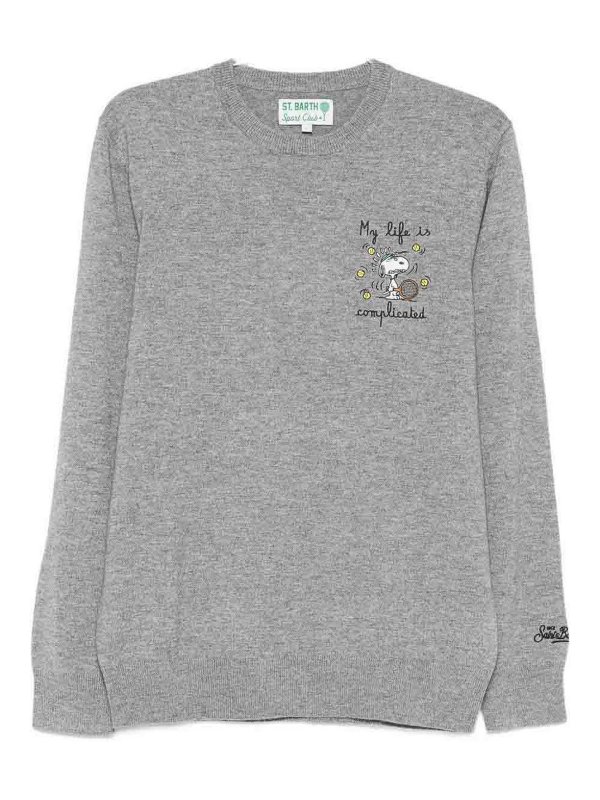 MC2 SAINT BARTH: Suéteres con cuello pico - Heron Light Embry - Gris