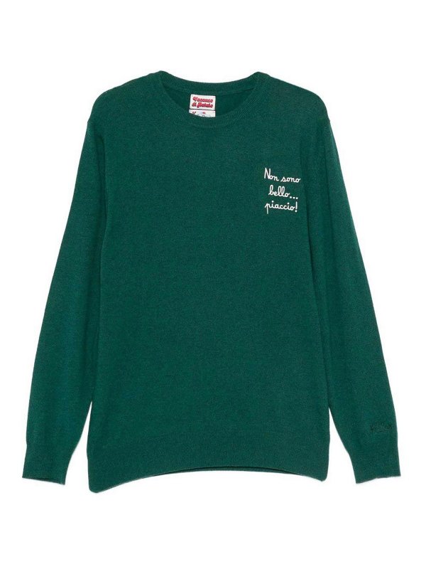 MC2 SAINT BARTH: crew necks - Green Crew Neck Heron Light Embry