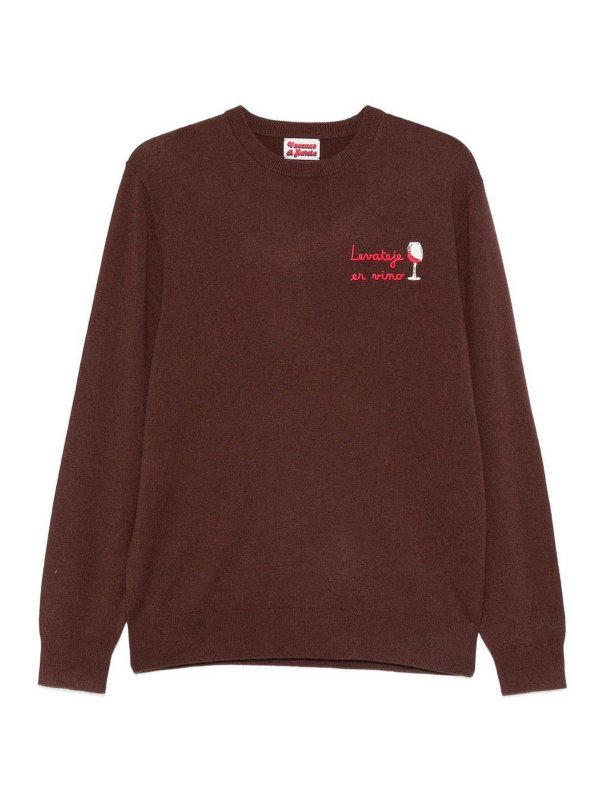 MC2 SAINT BARTH: crew necks - Brown Sweater Heron Light Embry