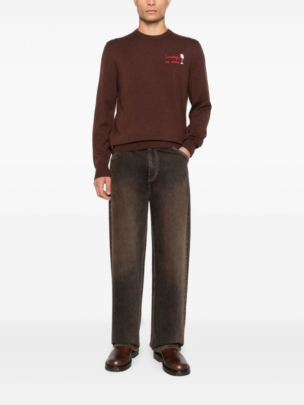 MC2 SAINT BARTH: crew necks online - Brown Sweater Heron Light Embry