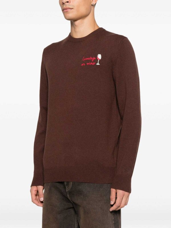 The Best Shops MC2 SAINT BARTH: crew necks - Brown Sweater Heron Light Embry