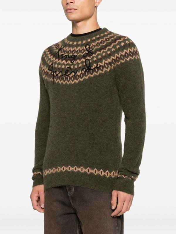 MC2 SAINT BARTH: crew necks online - Heron Nordic Alpaca Green Sweater