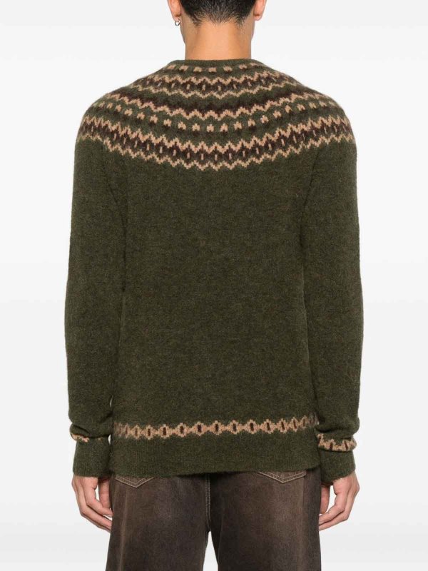 The Best Shops MC2 SAINT BARTH: crew necks - Heron Nordic Alpaca Green Sweater