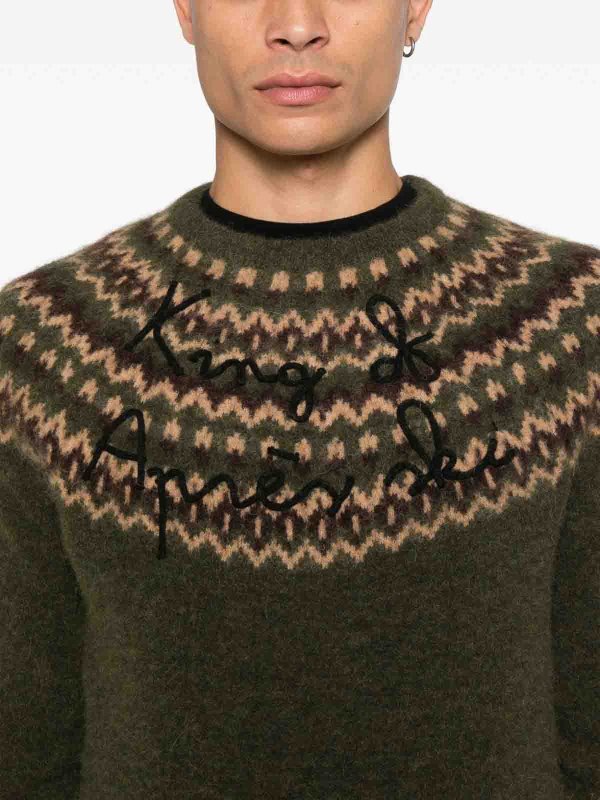 Heron Nordic Alpaca Green Sweater shop online: MC2 SAINT BARTH