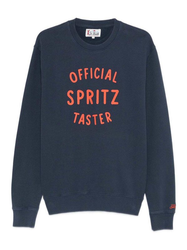 MC2 SAINT BARTH: crew necks - Blue Cotton Crewneck Sweatshirt