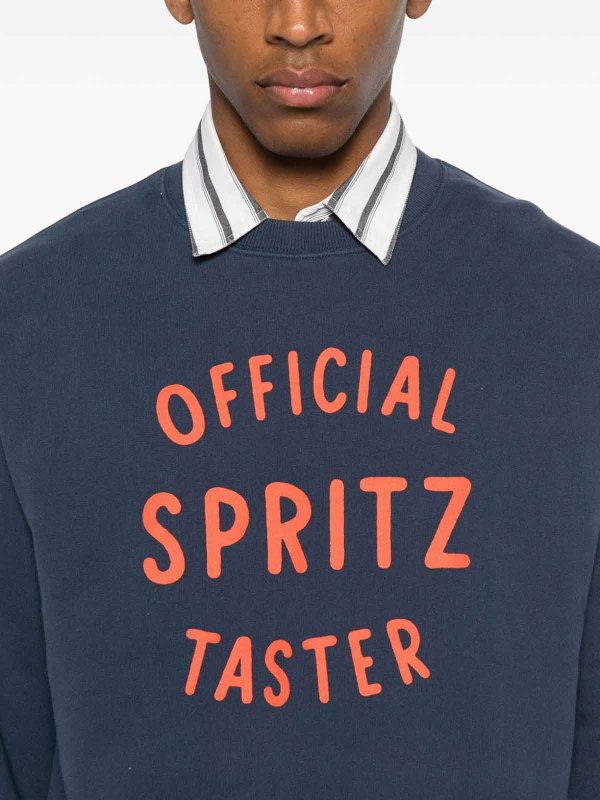 MC2 SAINT BARTH: crew necks online - Blue Cotton Crewneck Sweatshirt