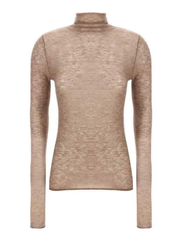 Pinko: crew necks - High-Neck Wool Sweater