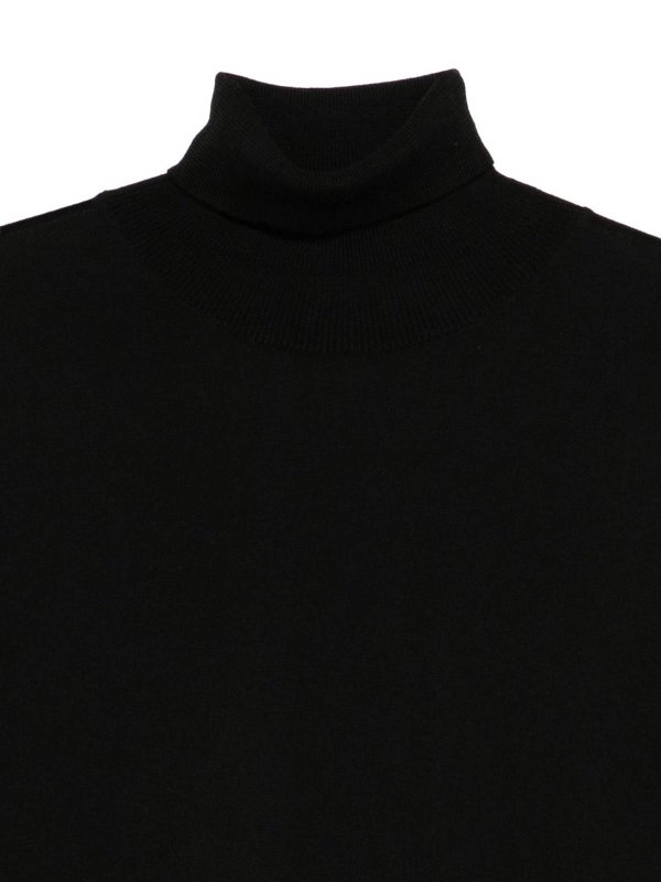 DANIELE FIESOLI: Turtlenecks & Polo necks online - Black Fine-Knit Turtleneck Sweater
